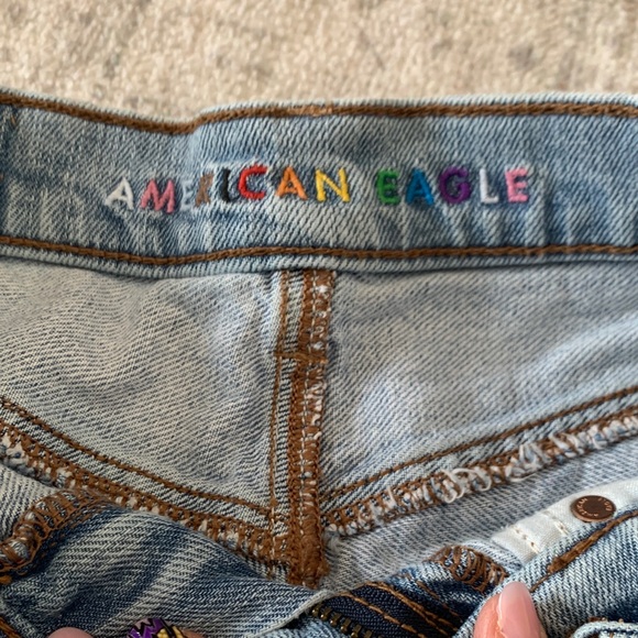 Light Blue Distressed Denim Women’s Shorts - Picture 4 of 5